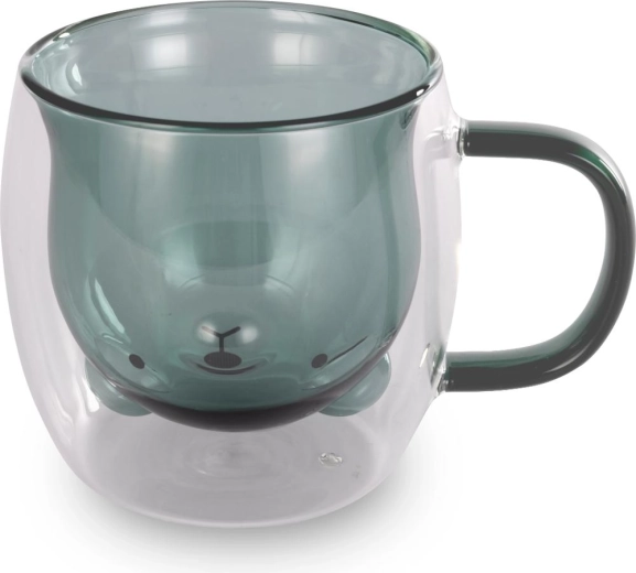 Σετ 2 θερμομονωτικών ποτηριών Lamart Bear 250 ml, πράσινα