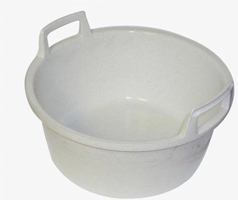Πλαστική λεκάνη 43 cm με χερούλια, χρώμα γρανίτης