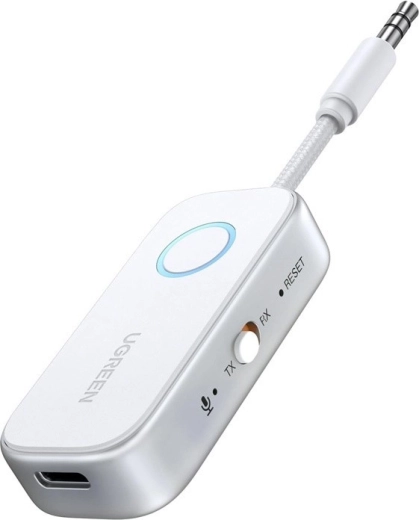 Προσαρμογέας ήχου Bluetooth UGREEN 5.4 3,5 mm (TX/RX) λευκός - 1 τεμάχιο