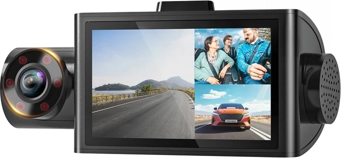 WOLFBOX i07 τριπλή κάμερα αυτοκινήτου με Wi-Fi και GPS