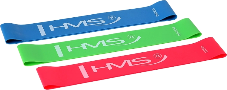 Σετ ελαστικών ιμάντων αντίστασης HMS GU04 Slim – 3 επίπεδα αντίστασης