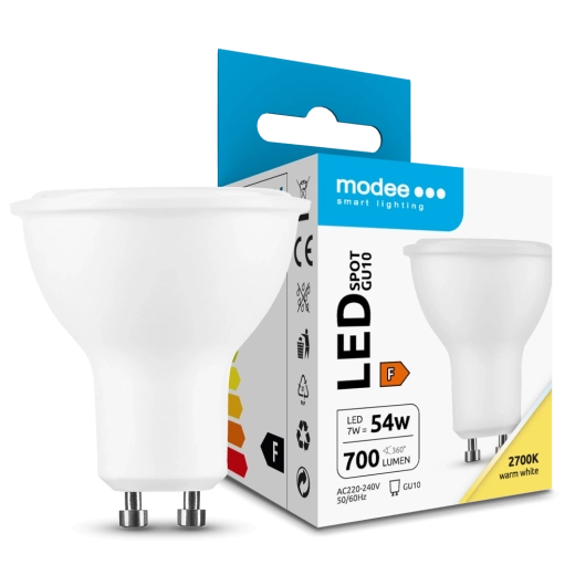Λάμπα LED Modee GU10 7 W, 700 lm, 110°, θερμό λευκό 2700 K