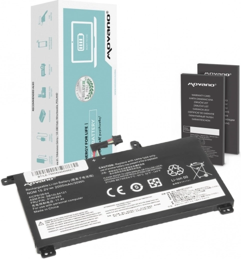 Μπαταρία Movano 01AV493 για Lenovo ThinkPad T570, T580 και P51s 2000 mAh (30 Wh)