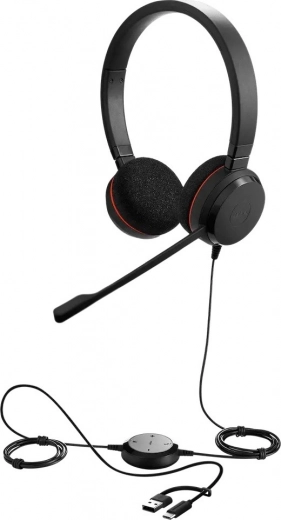 Επαγγελματικά ακουστικά Evolve 20 SE USB-A και USB-C Stereo για καθολική συνομιλία και ακρόαση