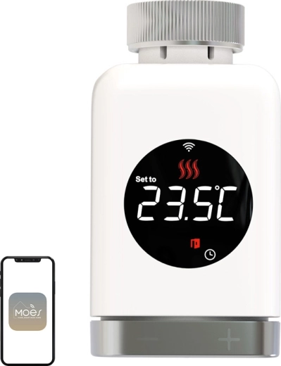 Θερμοστατική κεφαλή Moes TRV 801 με Wi‑Fi - 1 τεμάχιο