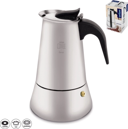 Ανοξείδωτη moka κανάτα για εσπρέσο Orion 300 ml - 1 τεμάχιο