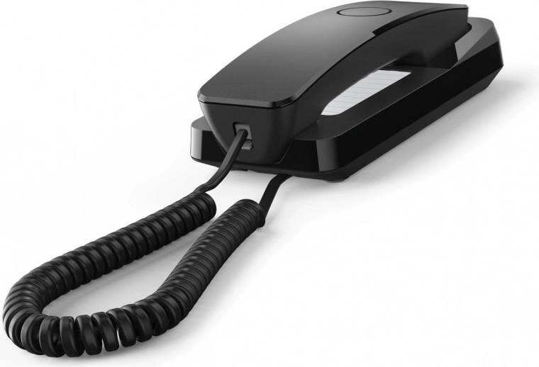 Gigaset Desk 200 μαύρο – συμπαγές ενσύρματο τηλέφωνο για γραφείο και τοίχο