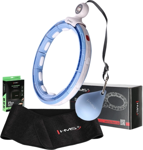 Έξυπνο hula hoop μασάζ με βάρος και μετρητή + νεοπρενική ζώνη αδυνατίσματος HMS