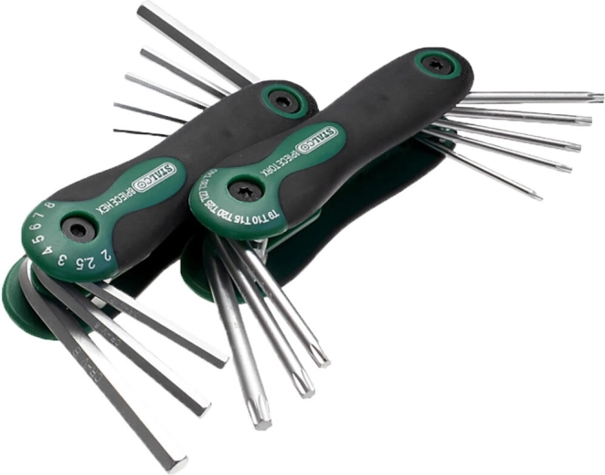 Σετ κλειδιών TORX και allen (HEX) TORX T9–T40, HEX 2–8 mm, 2×8 τεμ. STALCO