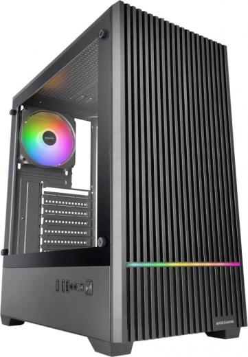 Mars Gaming MC-Quantum μαύρο gaming κουτί PC ATX με 4 ανεμιστήρες