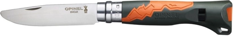 Παιδικό πτυσσόμενο μαχαίρι τσέπης OPINEL No.07 Outdoor Junior χακί με σφυρίχτρα