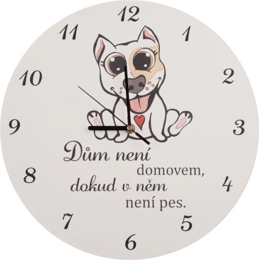 Ρολόι τοίχου DOG HOME λευκό 34 cm