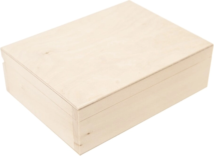 Ξύλινο κουτί αποθήκευσης μπεζ 20 × 15 × 7 cm