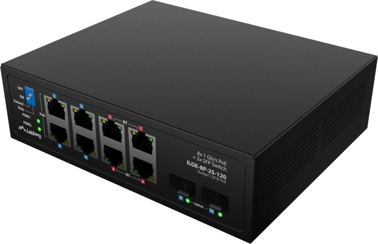 8× Gigabit PoE + 2× SFP uplink για ευέλικτη τοπολογία