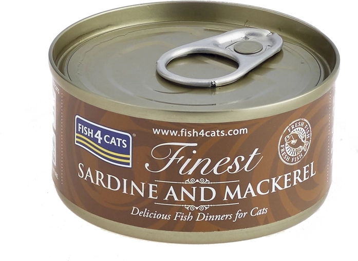Κονσέρβα για γάτες σαρδέλα με σκουμπρί FISH4CATS 70 g