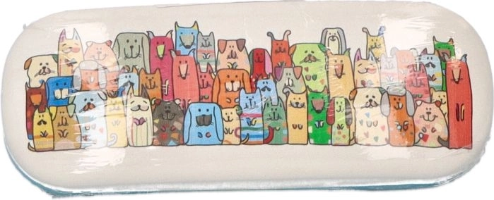 Θήκη γυαλιών Stay Pawsitive με μοτίβο σκύλων, αδιάβροχο PVC