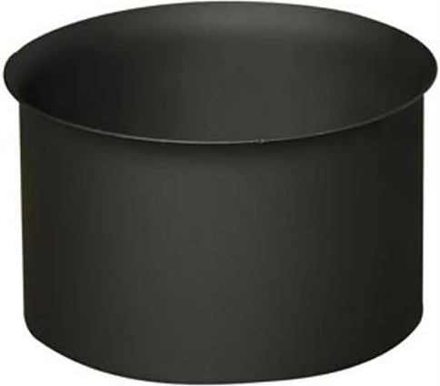 Καπναγωγός διέλευσης τοίχου 120 mm, πάχος 1,5 mm, μαύρος