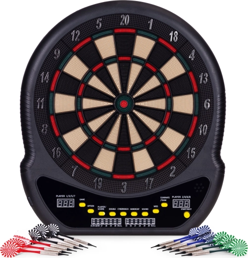 Ηλεκτρονικός στόχος LCD 48 cm με 27 παιχνίδια και 12 βελάκια