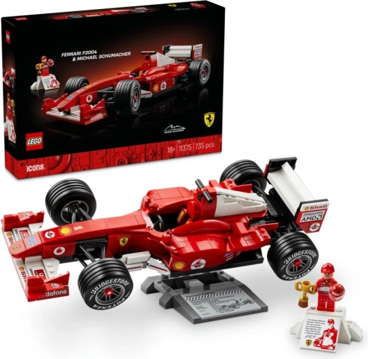 Lego Icons Ferrari F2004 και φιγούρα Michael Schumacher κατασκευαστικό σετ