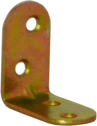 Γωνία στήριξης με νεύρωση 30 × 18 × 2 mm, κίτρινο γαλβανιζέ