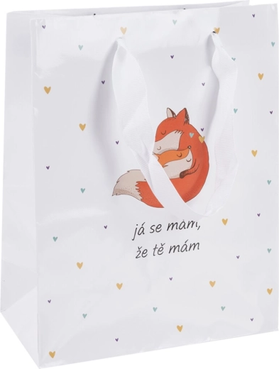 Χάρτινη δωροσακούλα «Já se mám…» 26 × 10 × 32 cm