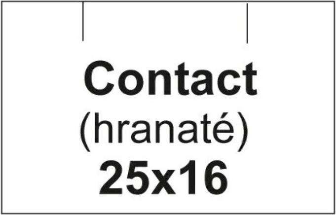 Τετράγωνες ετικέτες τιμών CONTACT, λευκές 25 × 16 mm, 1125 τεμ.