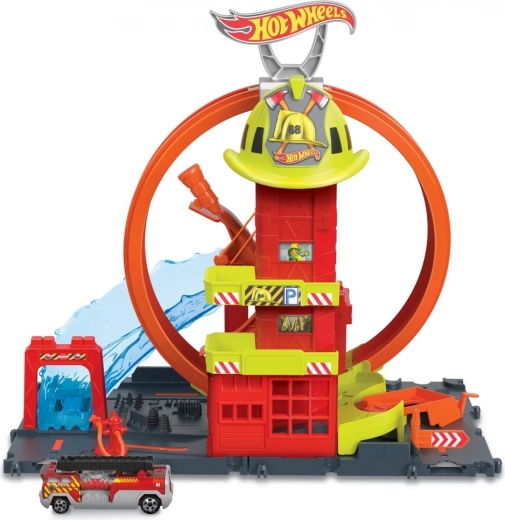 Hot Wheels City σούπερ πυροσβεστικός σταθμός με λούπα