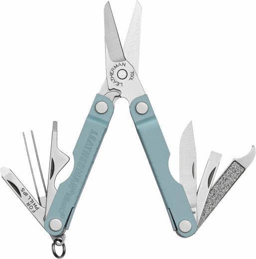 Leatherman Micra Arctic – συμπαγές πολυεργαλείο 10 σε 1, ανοξείδωτο, μπλε-γκρι