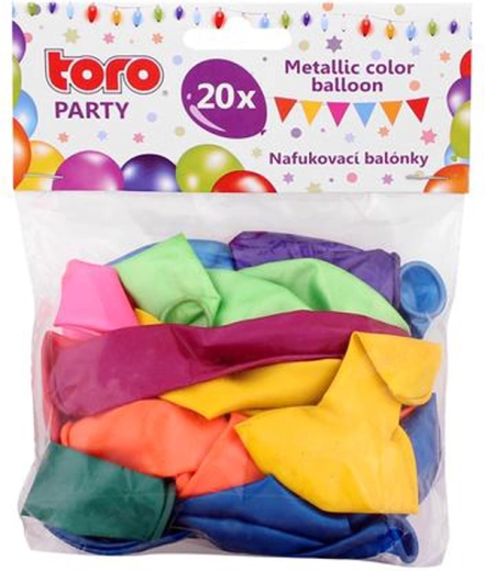 Μεταλλικά μπαλόνια 23 cm TORO – σετ 20 τεμ.