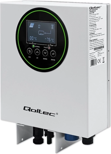 Ηλιακός μετατροπέας για θέρμανση νερού Qoltec ECO Solar Boost με MPPT, BYPASS, LCD, Wi‑Fi (3 kW / 4 kW)
