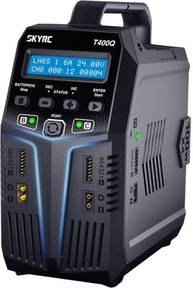 Τετρακάναλος έξυπνος φορτιστής SKYRC T400Q 4×100 W