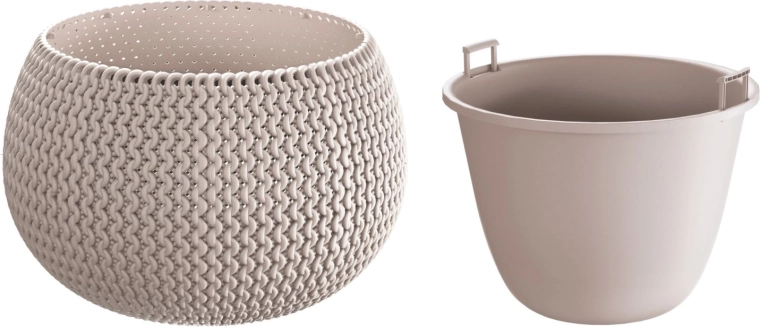 Γλάστρα Splofy Bowl με ένθετο 29 cm mocca
