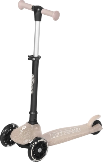 Παιδικό πατίνι Qplay Sparkling black pro για παιδιά 3+ – Nude pink