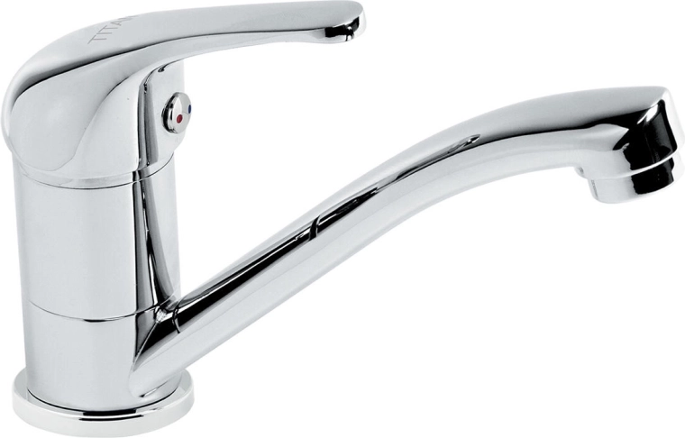 Επιτοίχια βρύση νεροχύτη TITANIA IRIS, βραχίονας 150 mm, χρώμιο