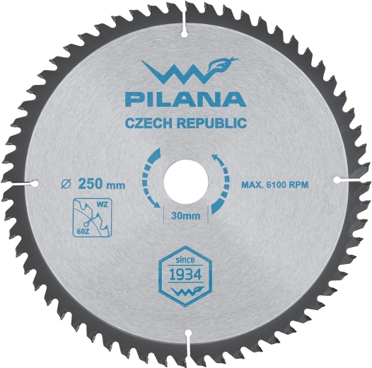 Δίσκος πριονιού PILANA SK 5255 WZ 250 mm, 60 δόντια, 30 mm