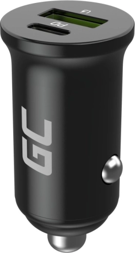 Φορτιστής αυτοκινήτου GREEN CELL PowerRide Nano38 38 W, USB‑C + USB‑A με Power Delivery 3.0 και Ultra Charge