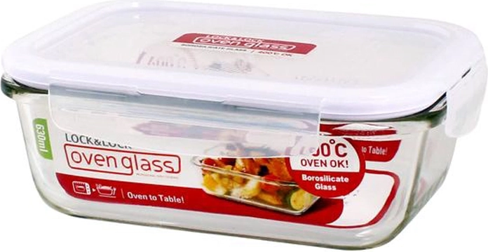 Γυάλινο σκεύος ψησίματος με καπάκι LocknLock 630 ml από βοριοπυριτικό γυαλί