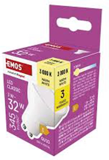 Λαμπτήρας LED GU10 MR16 3 W θερμό λευκό 345 lm