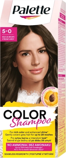 Palette Color Shampoo 5-0 μεσαίο καστανό 50 ml