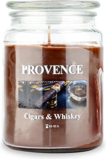Αρωματικό κερί σε γυάλινο δοχείο PROVENCE cigars & whiskey 95 ώρες