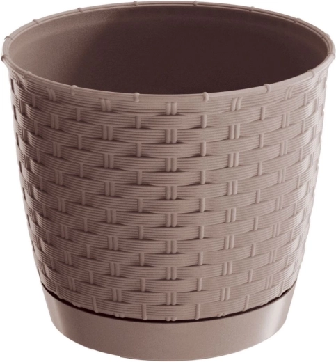 Γλάστρα Ratolla Round 16,5 cm mocca με πιατάκι
