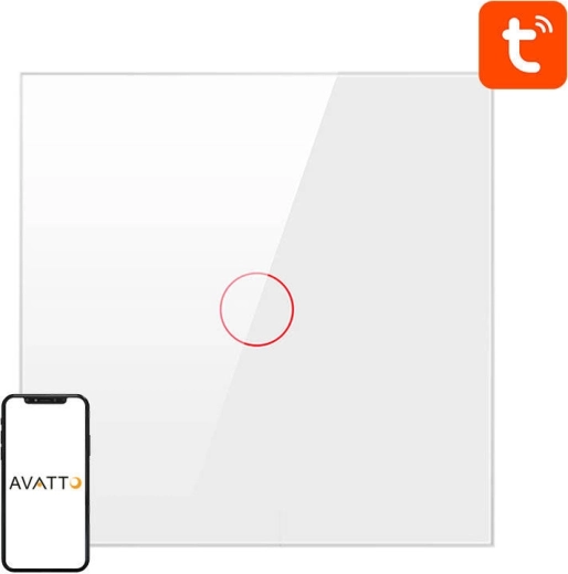 Έξυπνος διακόπτης αφής ZigBee Avatto 1 διαδρομής TUYA λευκός