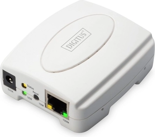 Διακομιστής εκτύπωσης 1xUSB 2.0, 1xRJ45 Fast Ethernet 10/100Mbps