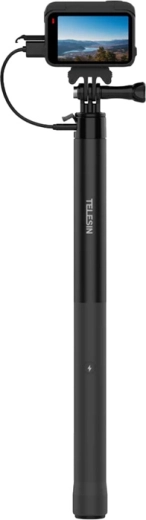 Selfie stick με powerbank για κάμερες δράσης και smartphones Telesin