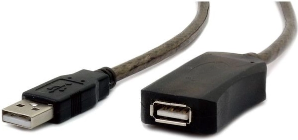 Ενεργό καλώδιο επέκτασης USB 2.0 AM-AF 5m μαύρο