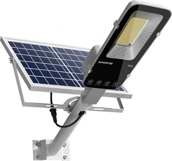 Ηλιακή εξωτερική LED λάμπα δρόμου Superfire 2000 lm με τηλεχειριστήριο