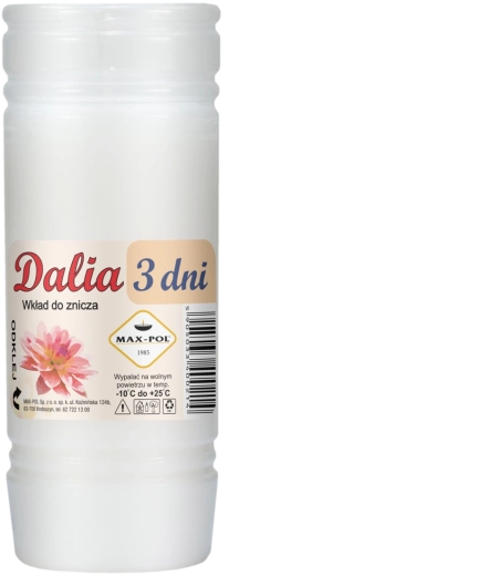 Σετ 10 παραφινικών ανταλλακτικών Dalia 15 cm, χρόνος καύσης 72 ώρες