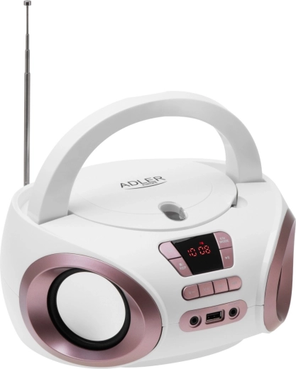 Φορητό boombox με CD και MP3 Adler AD 1181 λευκό χάλκινο
