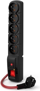 Προστατευτικό πολύπριζο επέκτασης Acar F5 Power 1,5 m, 5 πρίζες, 16 A, μαύρο