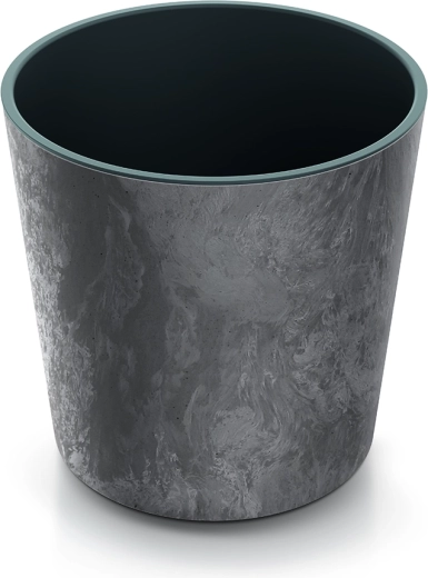 Γλάστρα Urbi Round Effect με ένθετο 25 cm – marengo